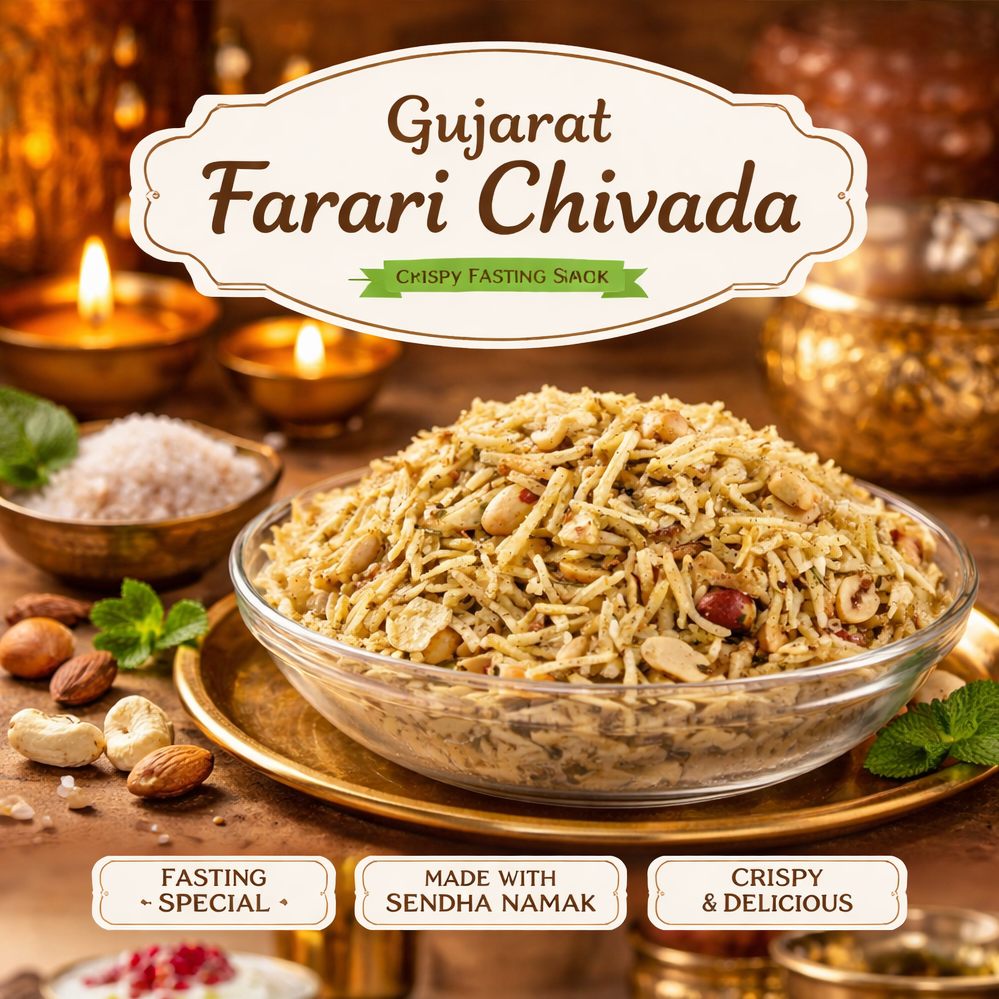 Premium Gujarati Falahari Chivda | Vrat Special Namkeen | Fasting Snack